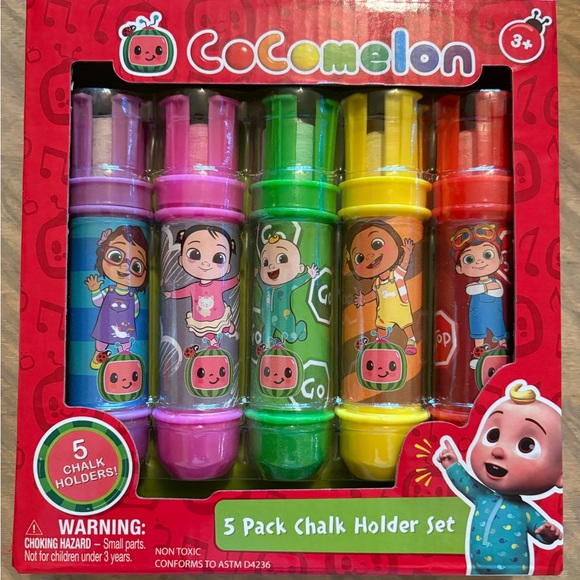 NEW, CoComelon 5 Pack Chalk Holder Set - 3 Boxes - Picture 3 of 4